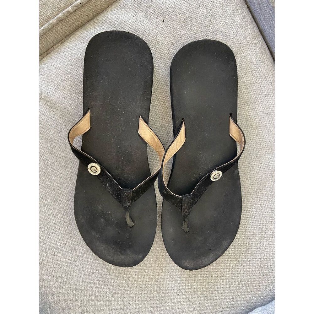 Guess Black Flip Flop Sandals Unisex Casual Summer Slip On